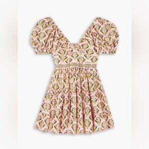 AGUA BY AGUA BENDITA Manzanilla Margarita tiered floral-print poplin mini dress